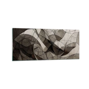 Tablou pe sticlă - Circulația culorilor pământului - 120x50 cm