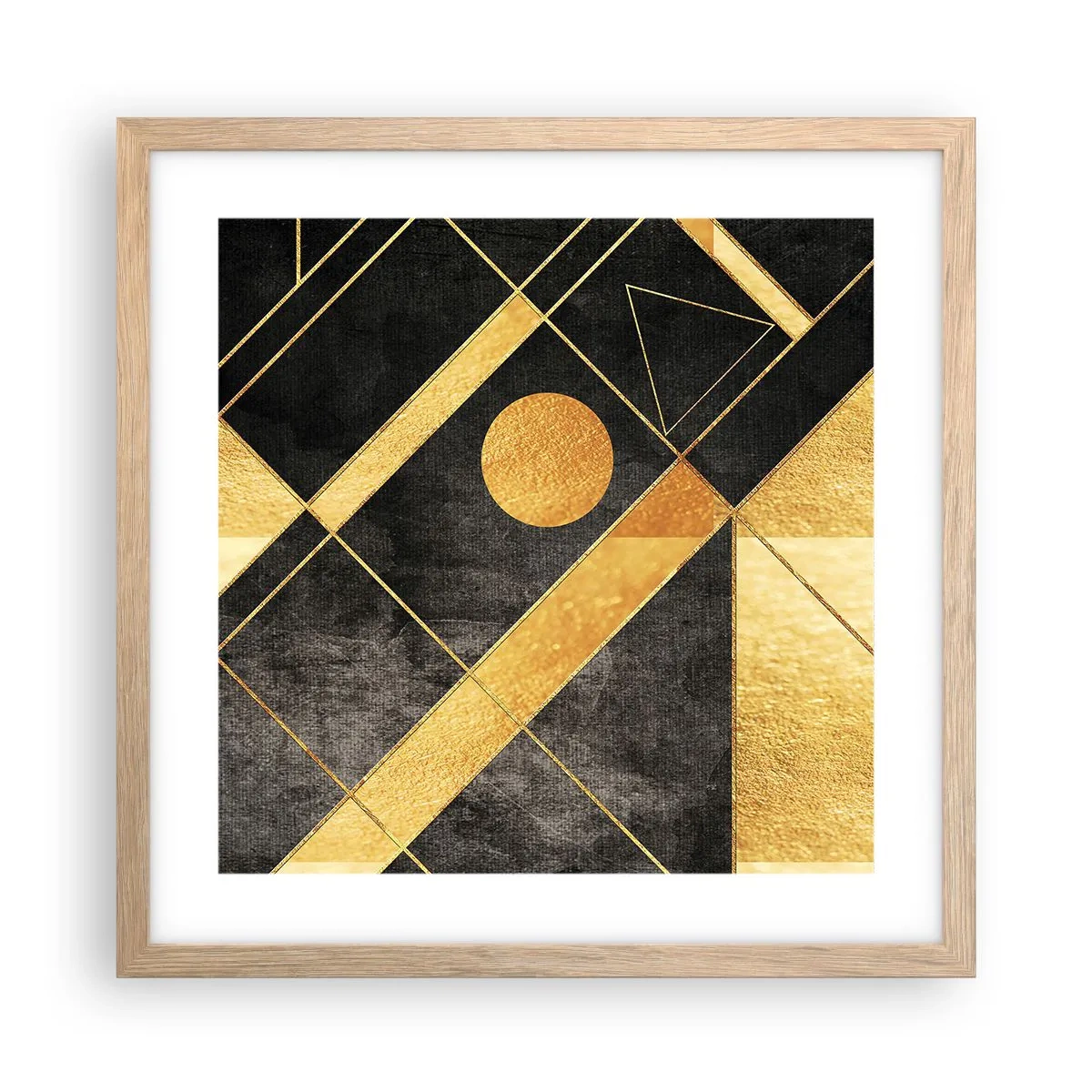 Poster în ramă de stejar deschis - Soarele deșertului - 40x40 cm