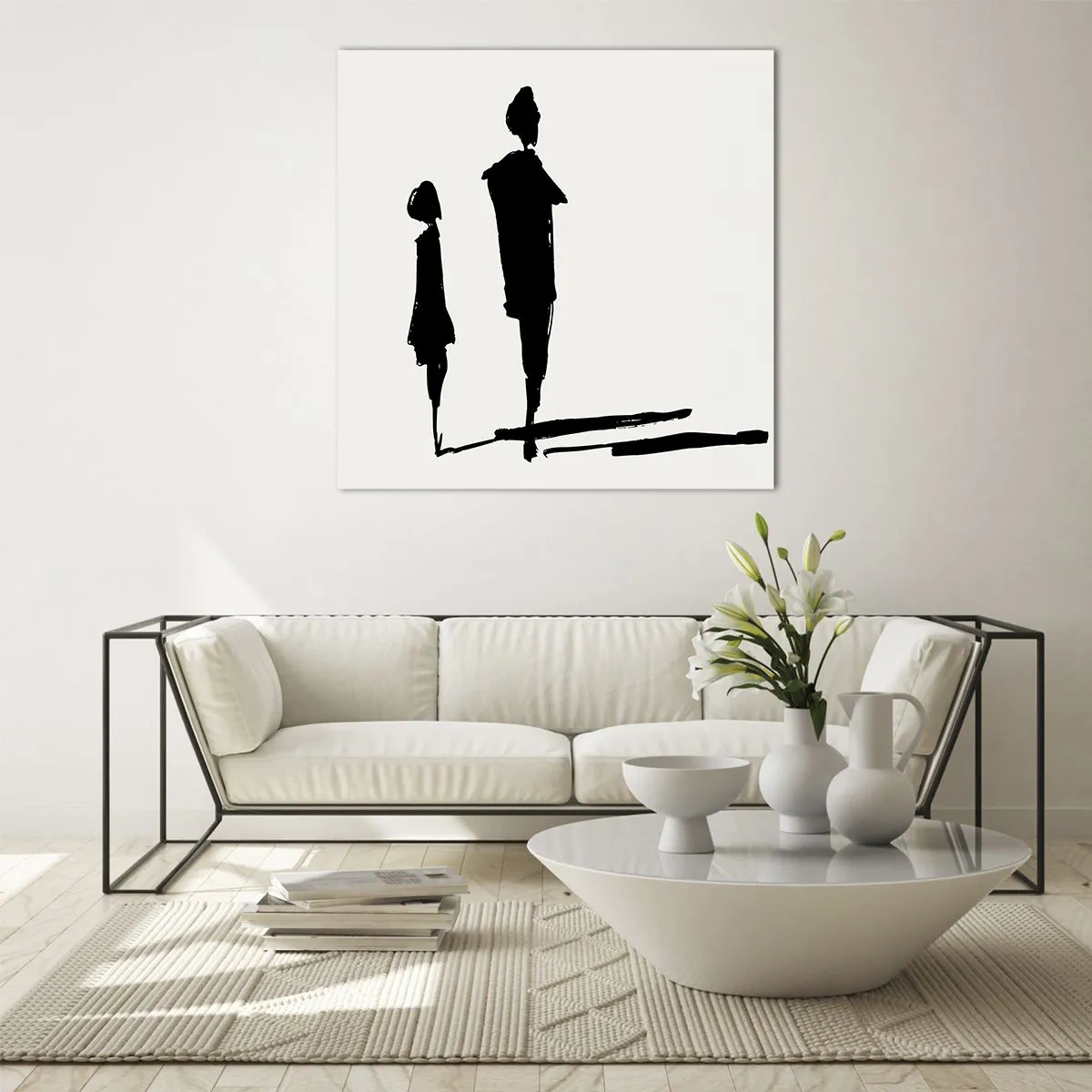 Tablou pe sticlă - Cu siguranță împreună? - 40x40 cm