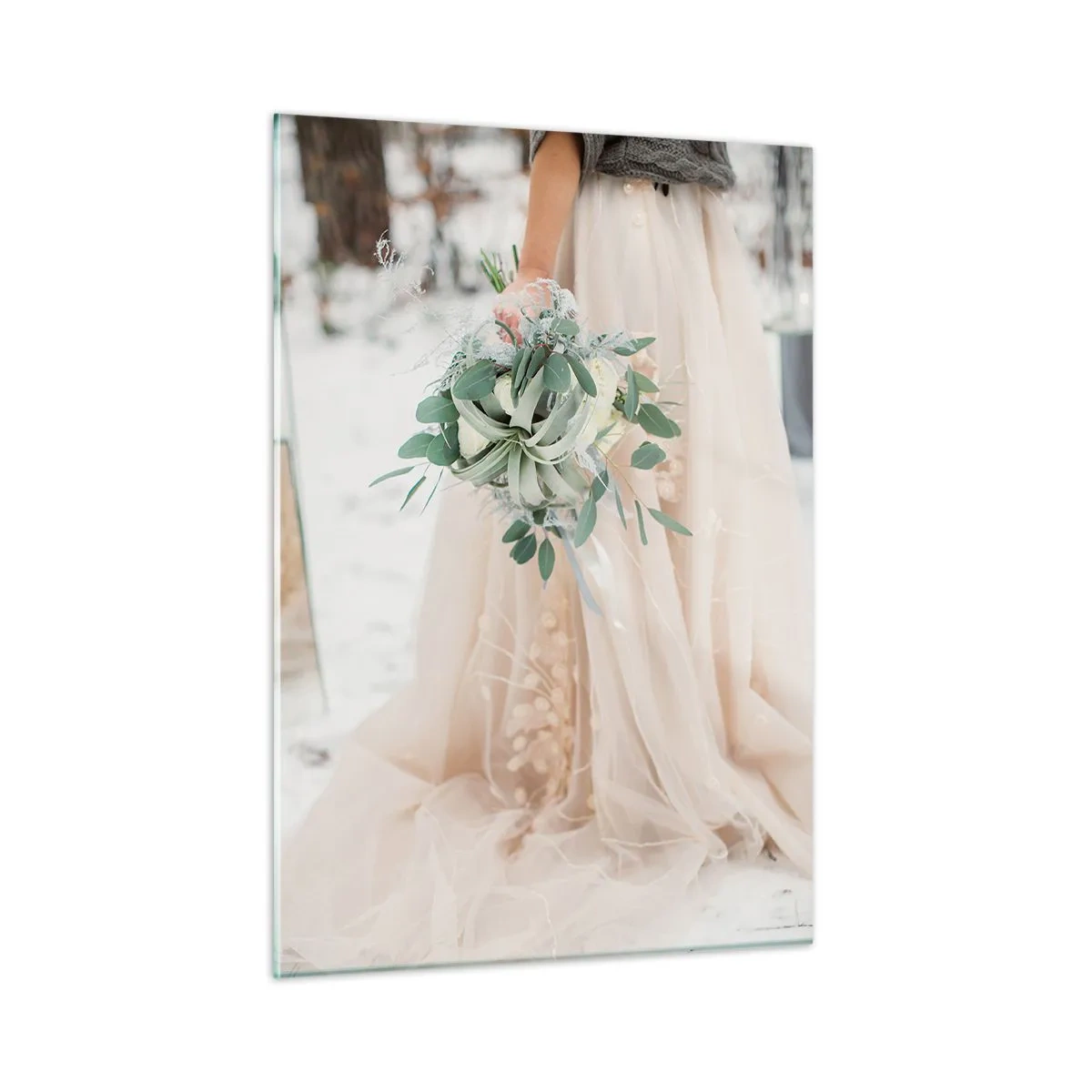 Tablou pe sticlă - Și au trăit fericiți până la adânci bătrâneți - 50x70 cm