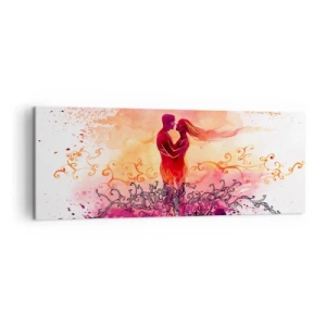 Tablou pe pânză - De o singură inimă! Am nevoie de atât de puțin.. - 140x50 cm