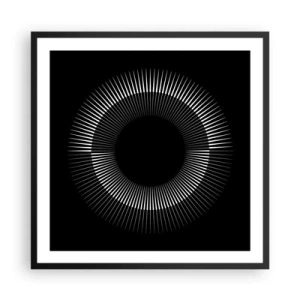 Poster în ramă neagră - Soarele Negru - 60x60 cm