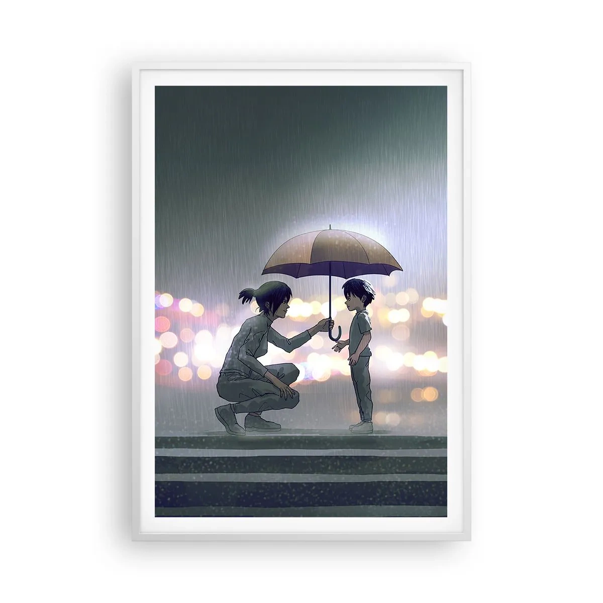 Poster în ramă albă - Și totul este bine acum - 70x100 cm