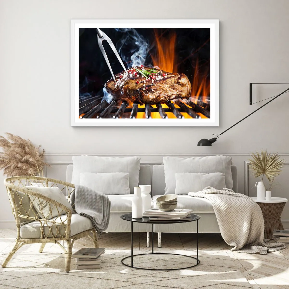 Poster în ramă albă - Suculente și parfumate - 40x30 cm