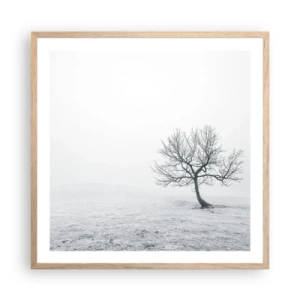 Poster în ramă de stejar deschis - Împotriva neantului - 60x60 cm