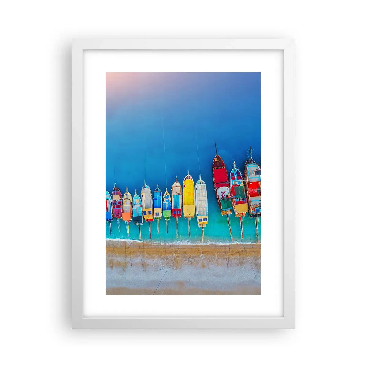 Poster în ramă albă - Din perspectiva unei păsări - 30x40 cm