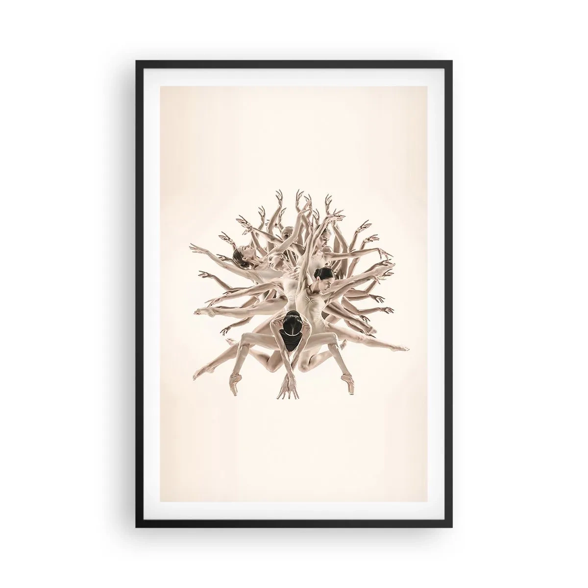 Poster în ramă neagră - Înflorirea în dans - 61x91 cm