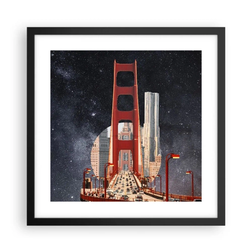Poster în ramă neagră - Întotdeauna în centru - 40x40 cm