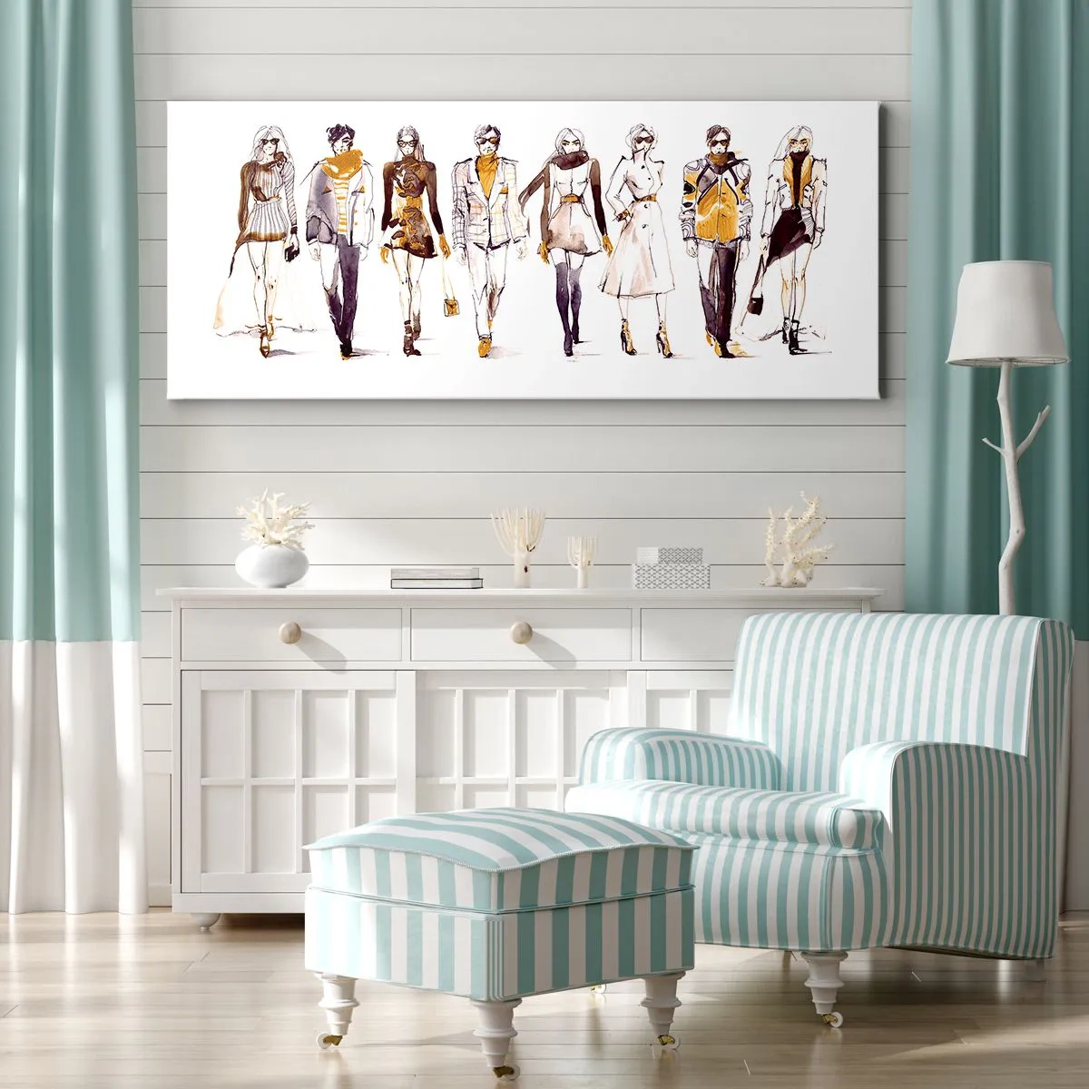 Tablou pe pânză - Chic discret, eleganță casuală - 120x50 cm
