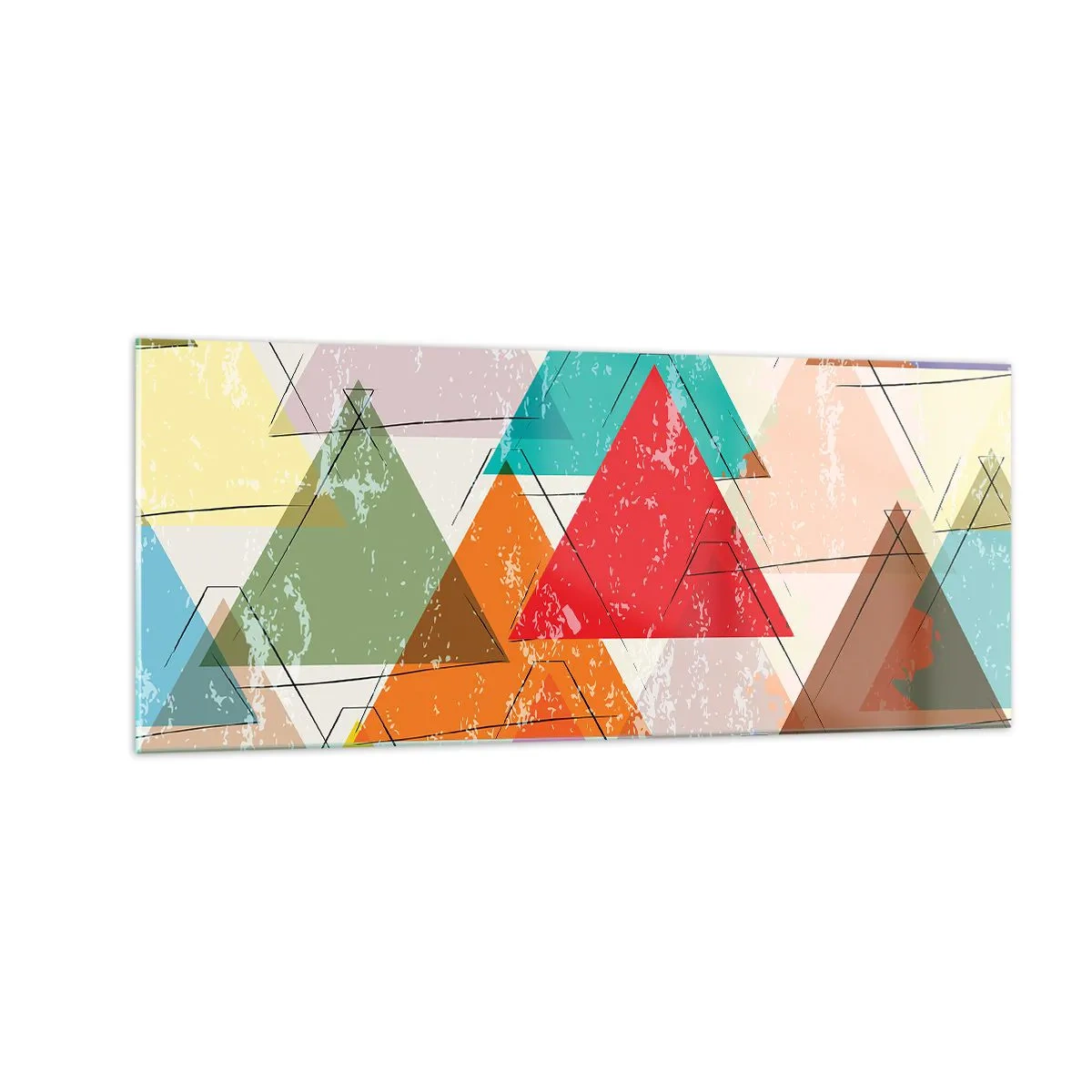 Tablou pe sticlă - Trei câte trei - 100x40 cm