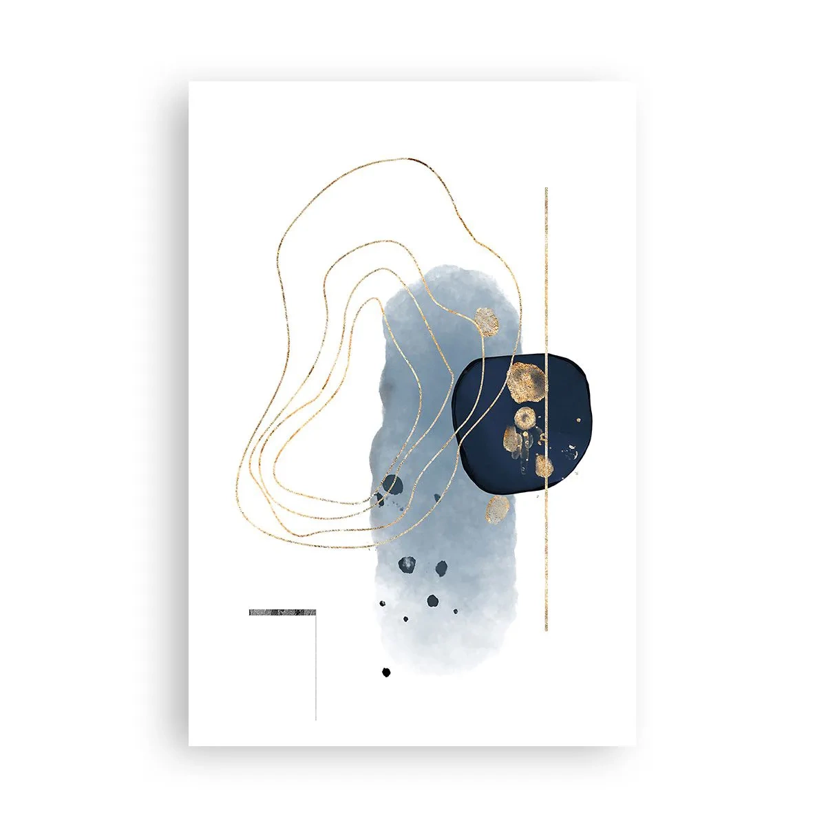 Poster - Fantezie albastru-auriu - 61x91 cm