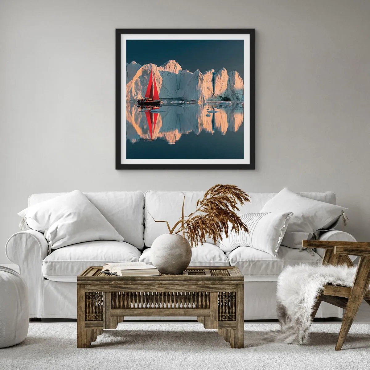 Poster în ramă neagră - La capătul lumii - 60x60 cm