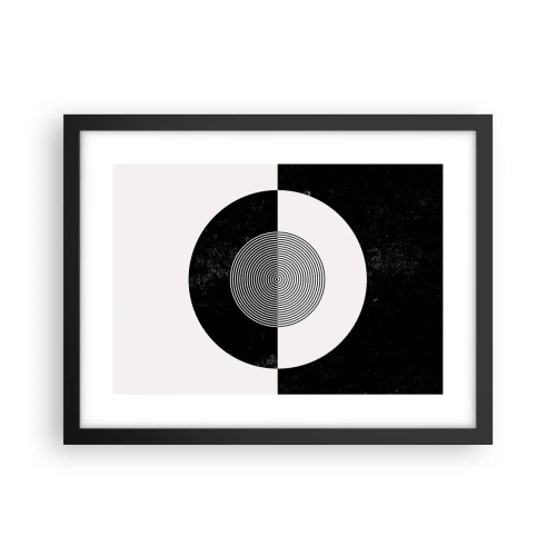 Poster în ramă neagră - Armonie în alb și negru - 40x30 cm