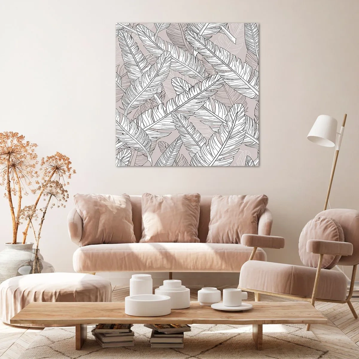 Tablou pe pânză - Vijelie cu pene - 60x60 cm