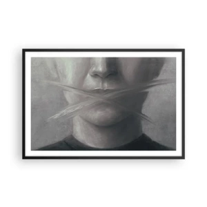 Poster în ramă neagră - Nici un cuvânt - 91x61 cm