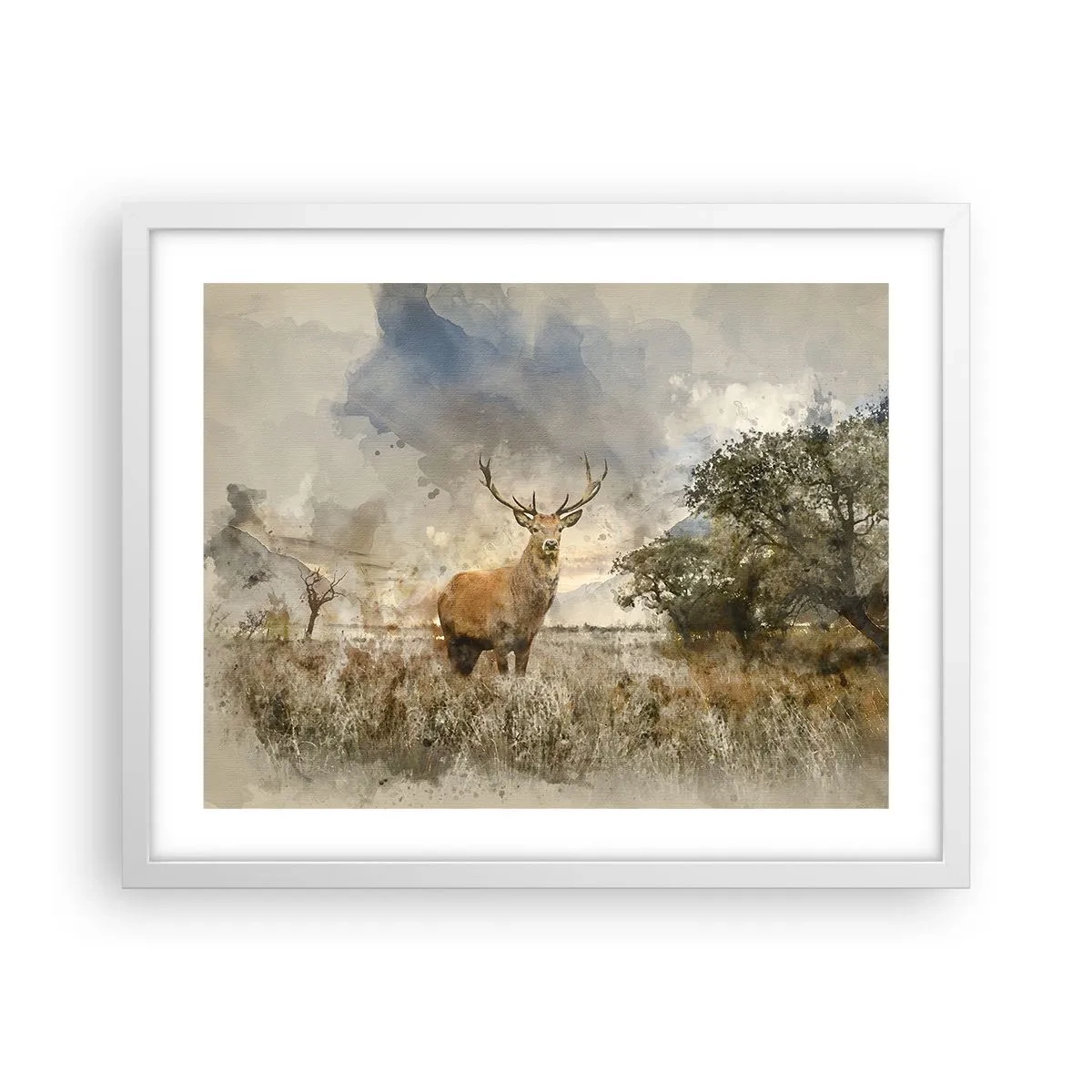 Poster în ramă albă - Demnitate - putere - măreție - 50x40 cm