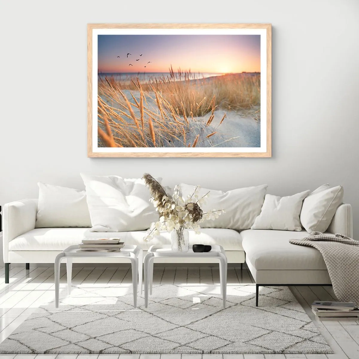 Poster în ramă de stejar deschis - Cântec de leagăn baltic - 50x40 cm