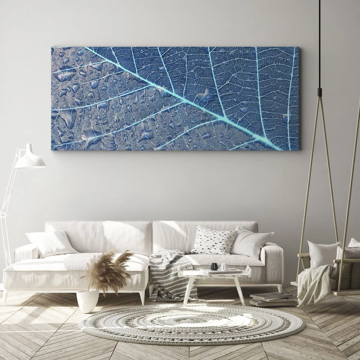 Tablou pe pânză - Viața în albastru - 100x40 cm