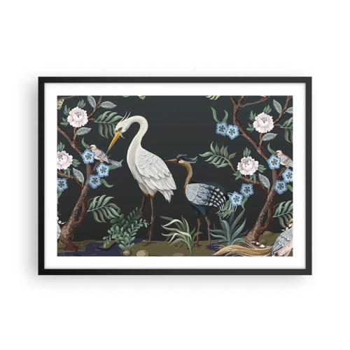 Poster în ramă neagră - Parada păsărilor - 70x50 cm