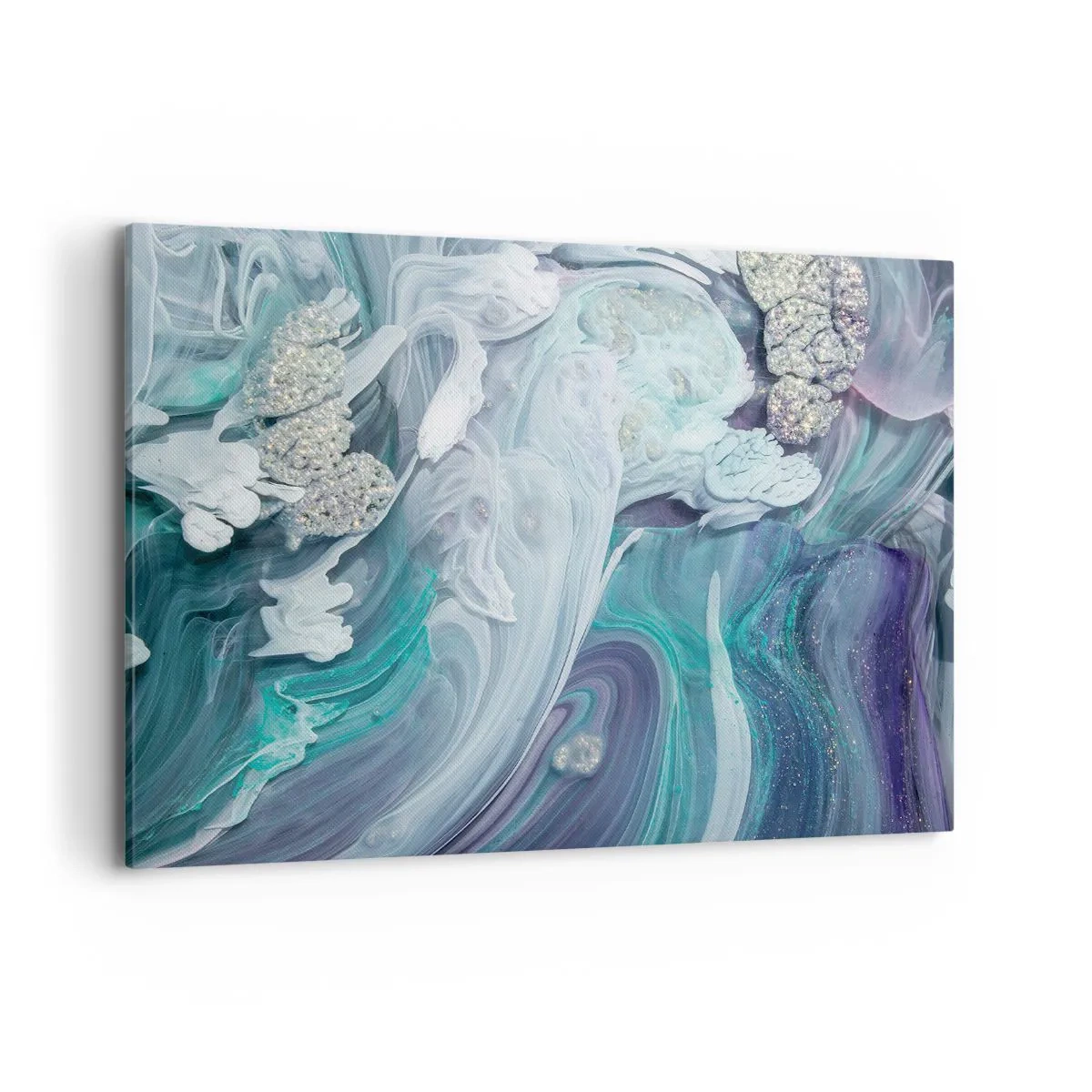 Tablou pe pânză - Râuri de albastru - 120x80 cm