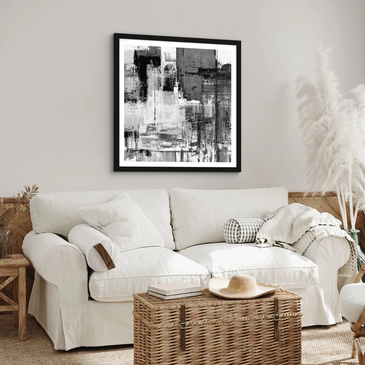 Poster în ramă neagră - Griul este frumos - 60x60 cm