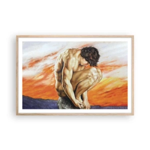 Poster în ramă de stejar deschis - Ascultându-se pe sine - 91x61 cm