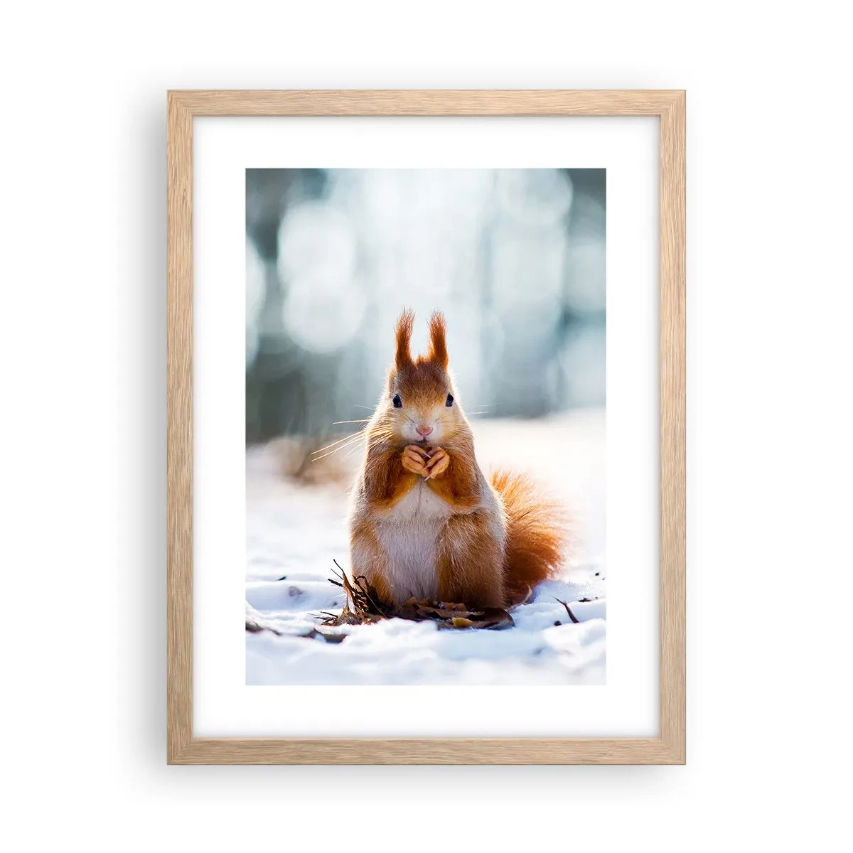 Poster în ramă de stejar deschis - Și la ce te uiți? - 30x40 cm