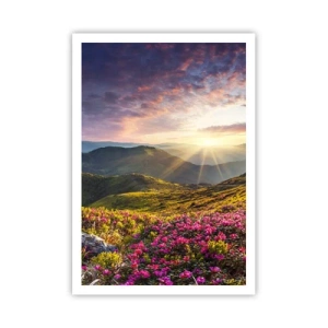 Poster - Prospețimea unei dimineți de munte - 70x100 cm