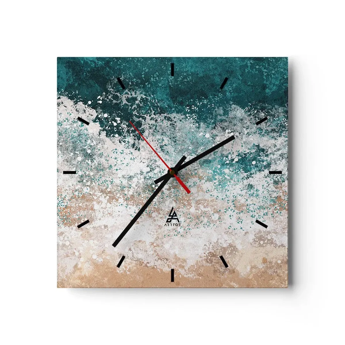 Ceas de perete - Ceas pe sticlă - Povești despre mare - 40x40 cm