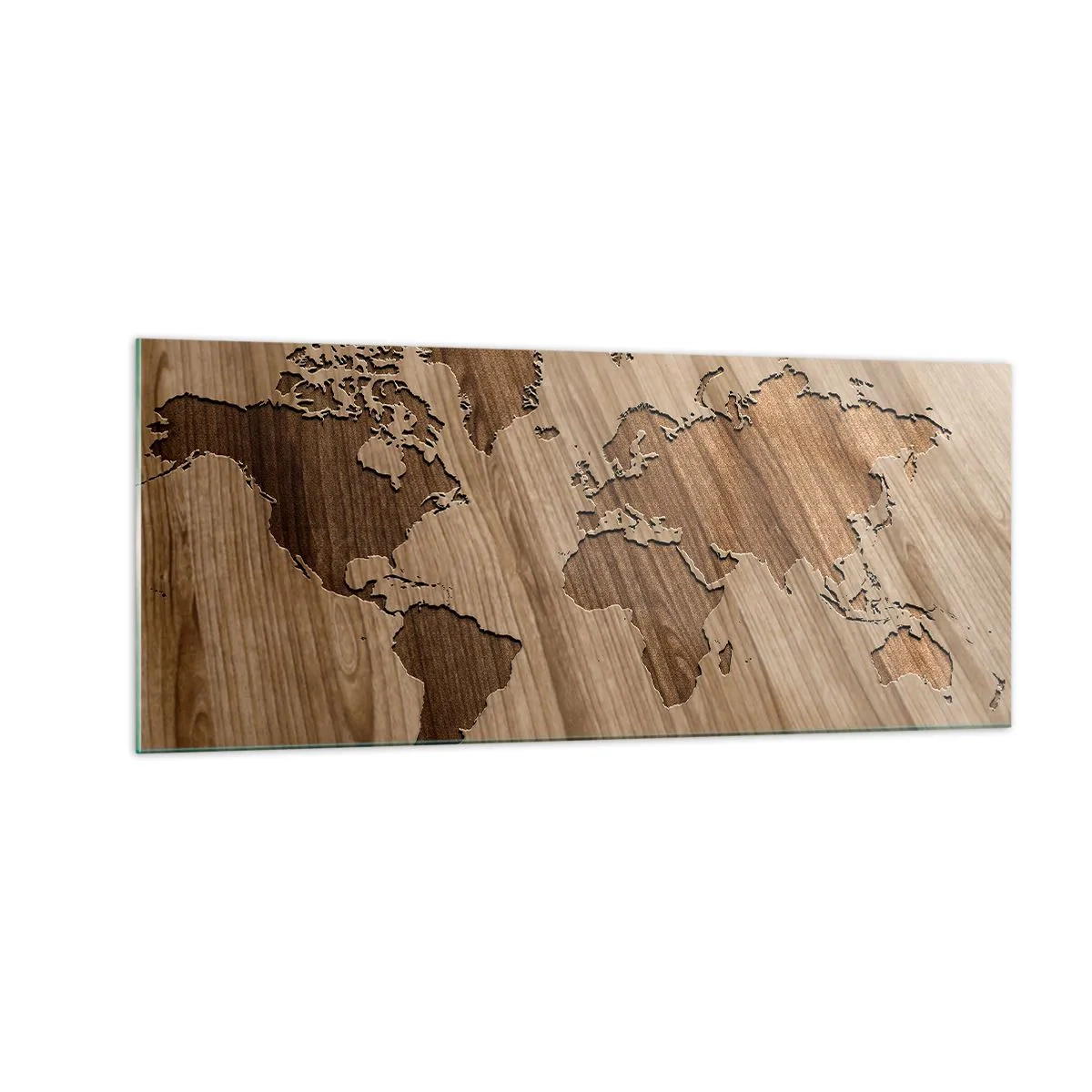 Tablou pe sticlă - Lumea servită pe masă - 100x40 cm