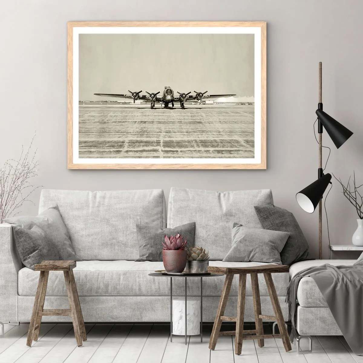 Poster în ramă de stejar deschis - Pregătit, ca întotdeauna - 40x30 cm