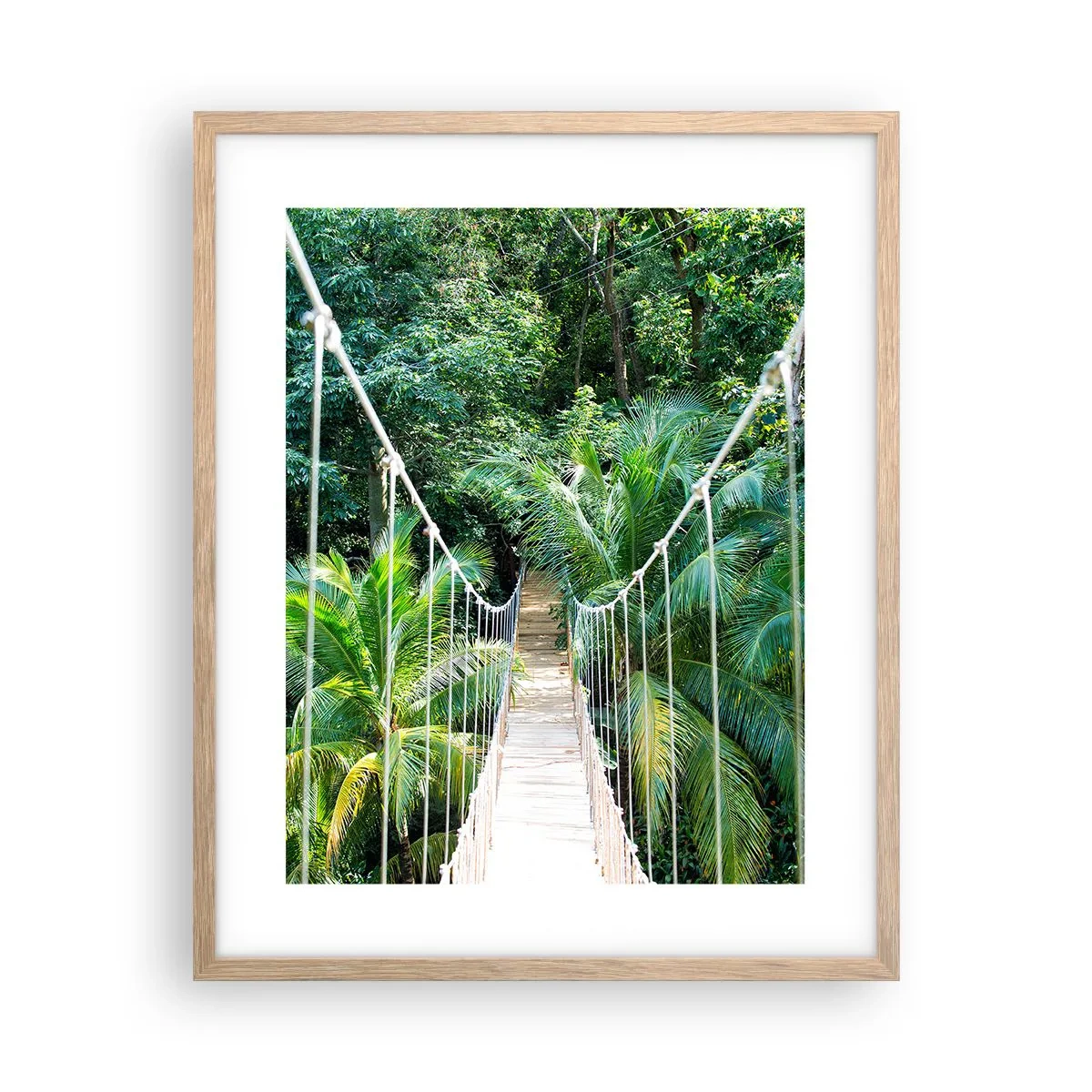 Poster în ramă de stejar deschis - Welcome to the jungle! - 40x50 cm