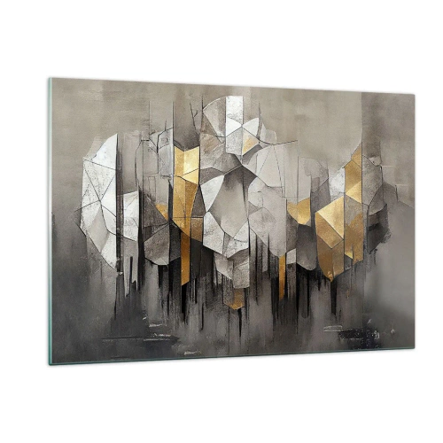 Tablou pe sticlă - Compoziție de gheață și lumină - 120x80 cm
