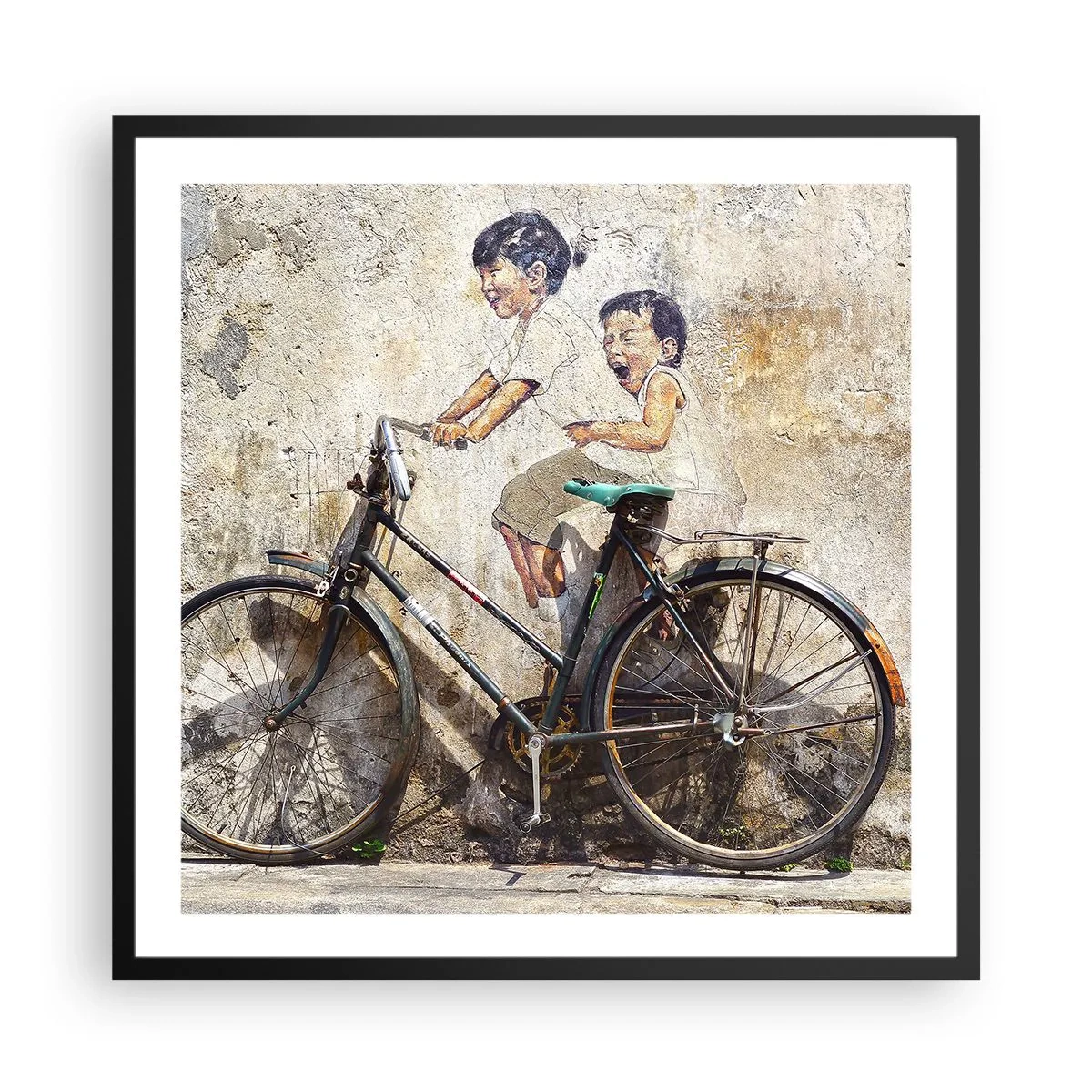 Poster în ramă neagră - Adevărat sau fals? - 60x60 cm