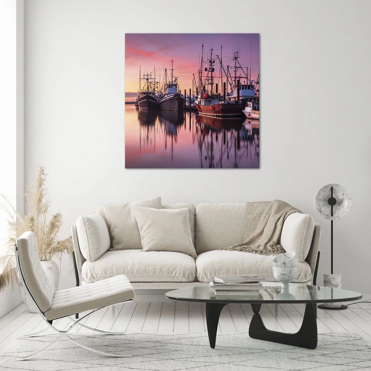 Tablou pe sticlă - Înainte de o zi plină - 40x40 cm