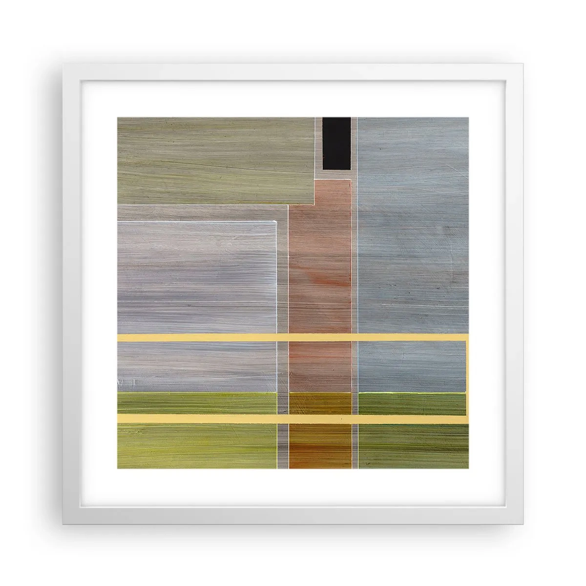 Poster în ramă albă - Drept și liniștit - 40x40 cm