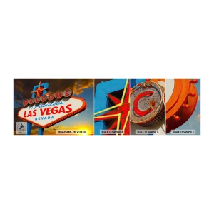 Mostră tapet Premium Canvas - Pentru un zâmbet din partea destinului - Călătorii, Las Vegas, Oraș - 100x30 cm