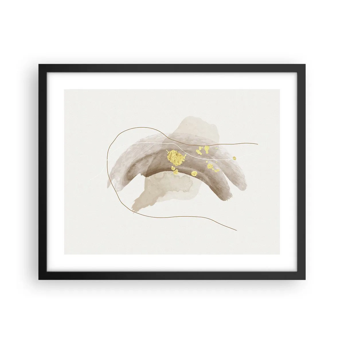 Poster în ramă neagră - Întâlnite în spațiu - 50x40 cm