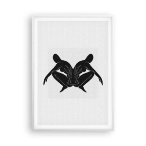 Poster în ramă albă - Suflet comun - 70x100 cm