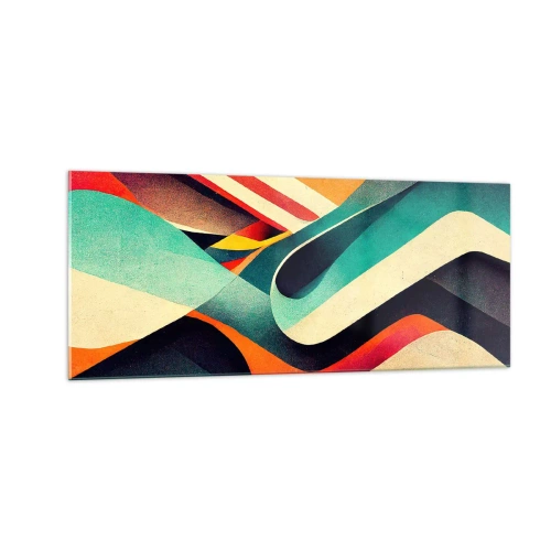 Tablou pe sticlă - Compoziție intensă - 100x40 cm