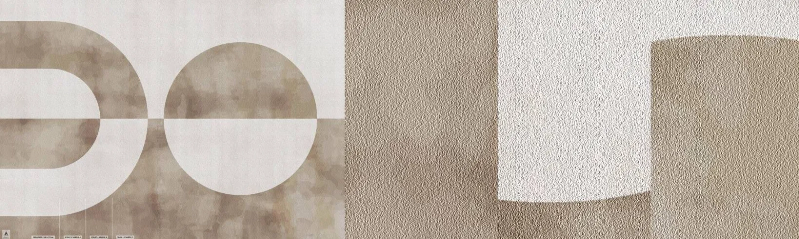 Mostră tapet autocolant Deluxe Sticker - Similitudini și diferențe - Minimalism, Luminos, Forme - 100x30 cm