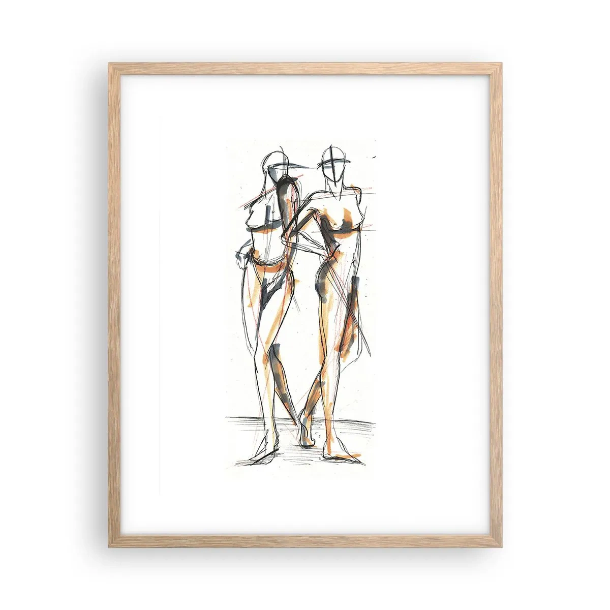 Poster în ramă de stejar deschis - Un studiu de farmec - 40x50 cm