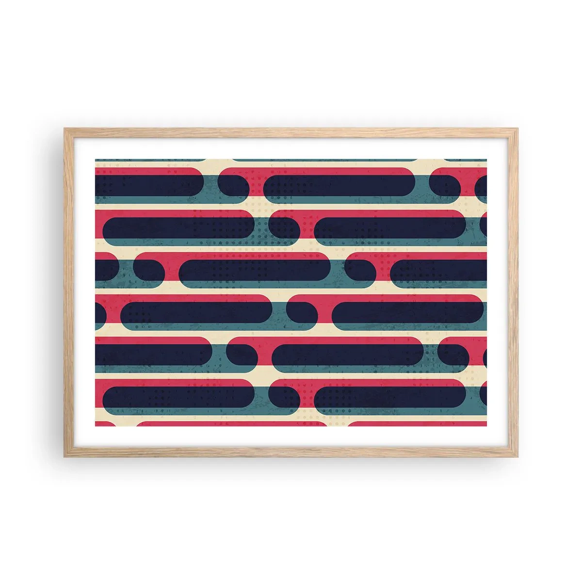Poster în ramă de stejar deschis - Înăuntru și înainte - 70x50 cm
