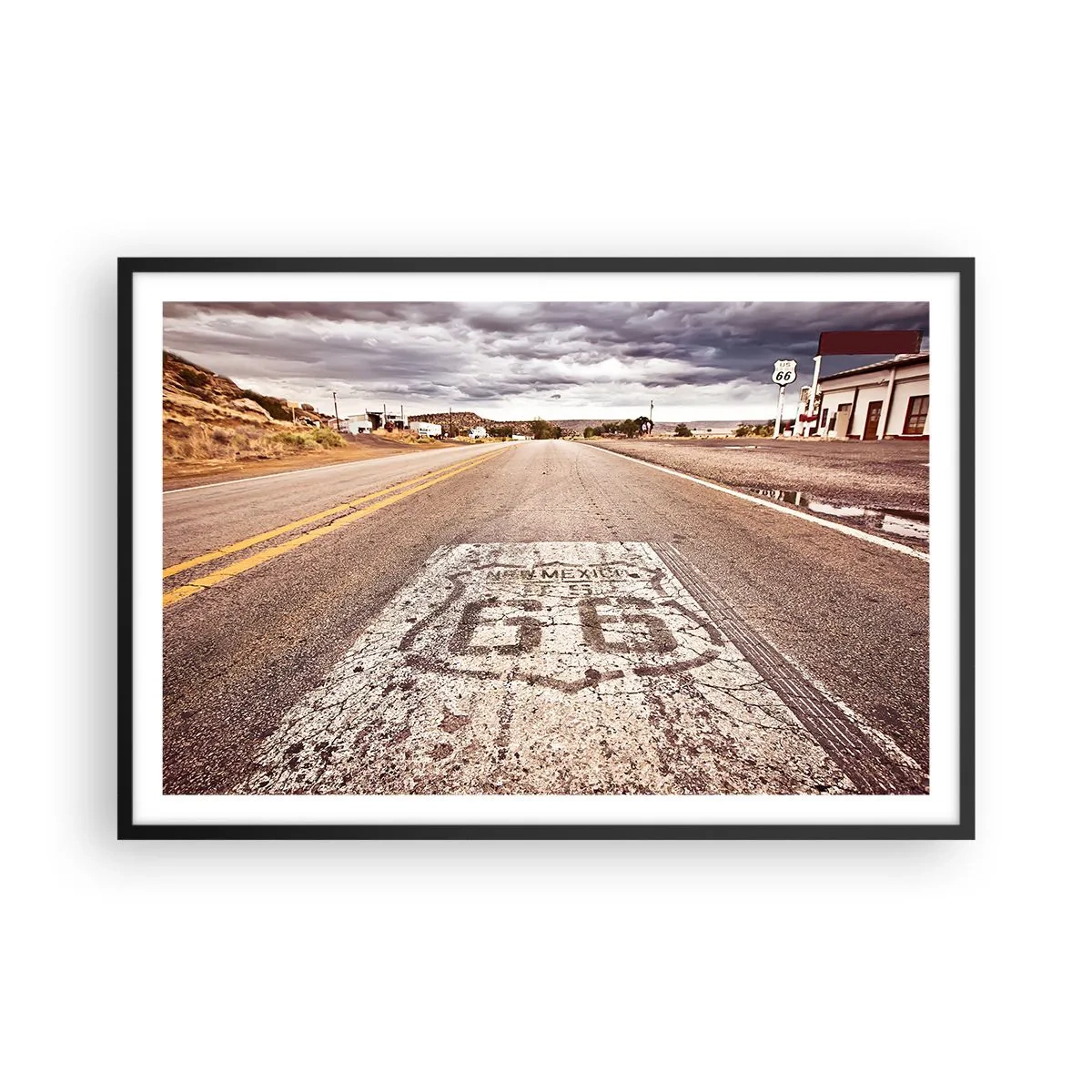 Poster în ramă neagră - Mother Road - o legendă americană - 91x61 cm
