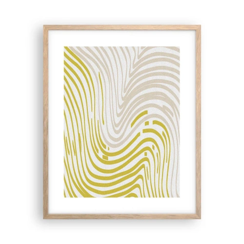 Poster în ramă de stejar deschis - Compoziție cu cambrare ușoară - 40x50 cm