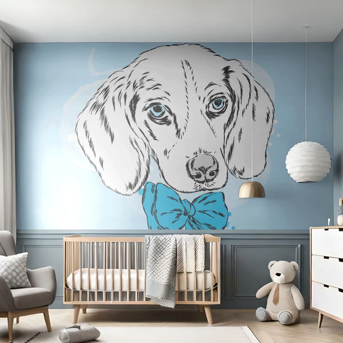 Tapet Autoadeziv Deluxe Sticker - Eleganța câinelui - Abstracția, Câine, Pentru copii - 250x175 cm