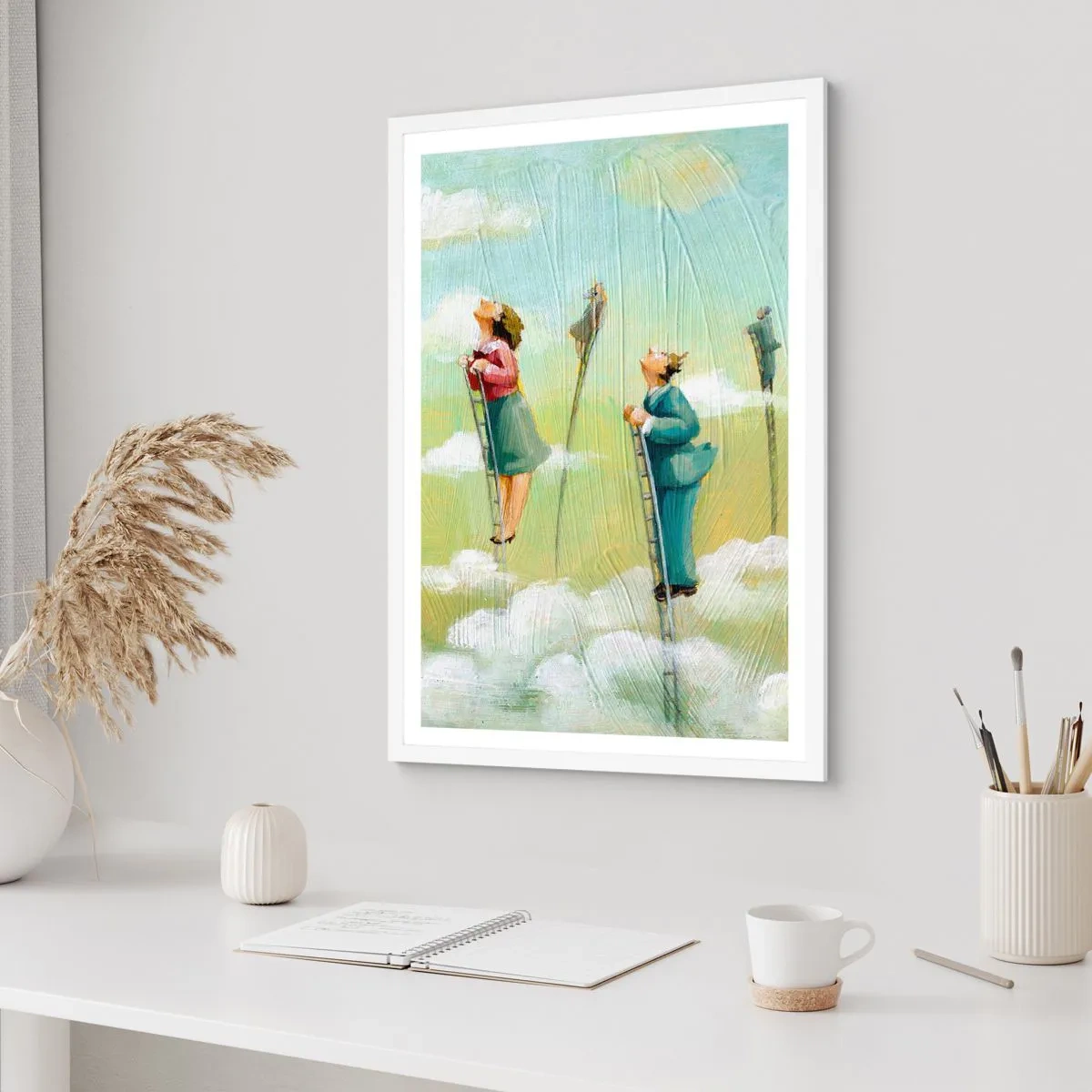Poster în ramă albă - Urmează-ți visul - 70x100 cm