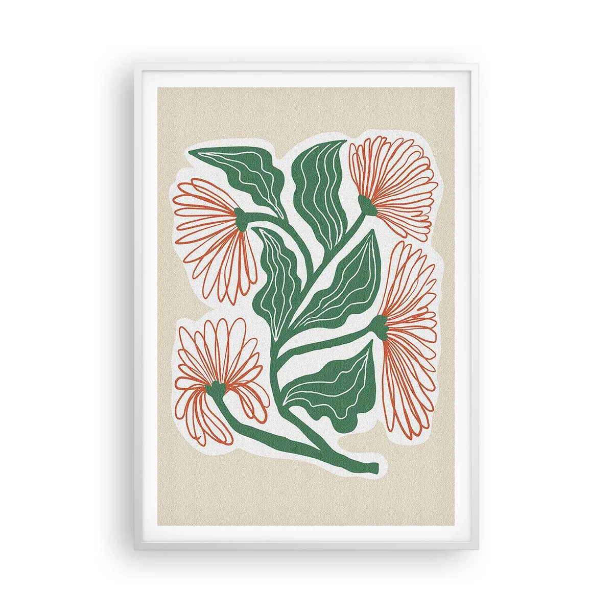 Poster în ramă albă - Folclor modern - 70x100 cm