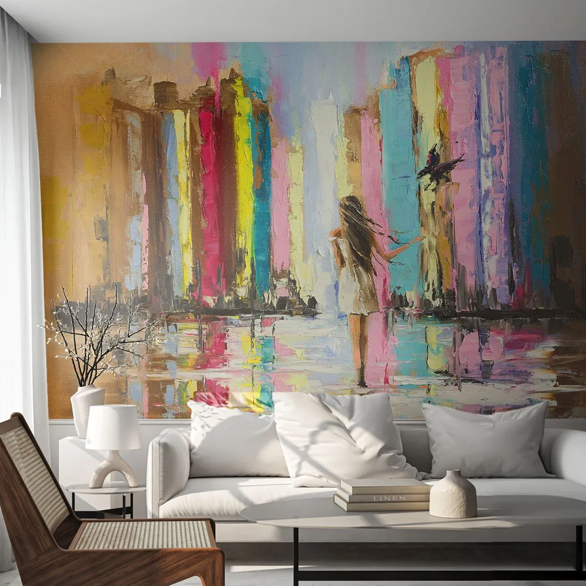 Tapet Standard Eco - Urmați-mă - Abstracția, Fată, Femeie - 400x280 cm