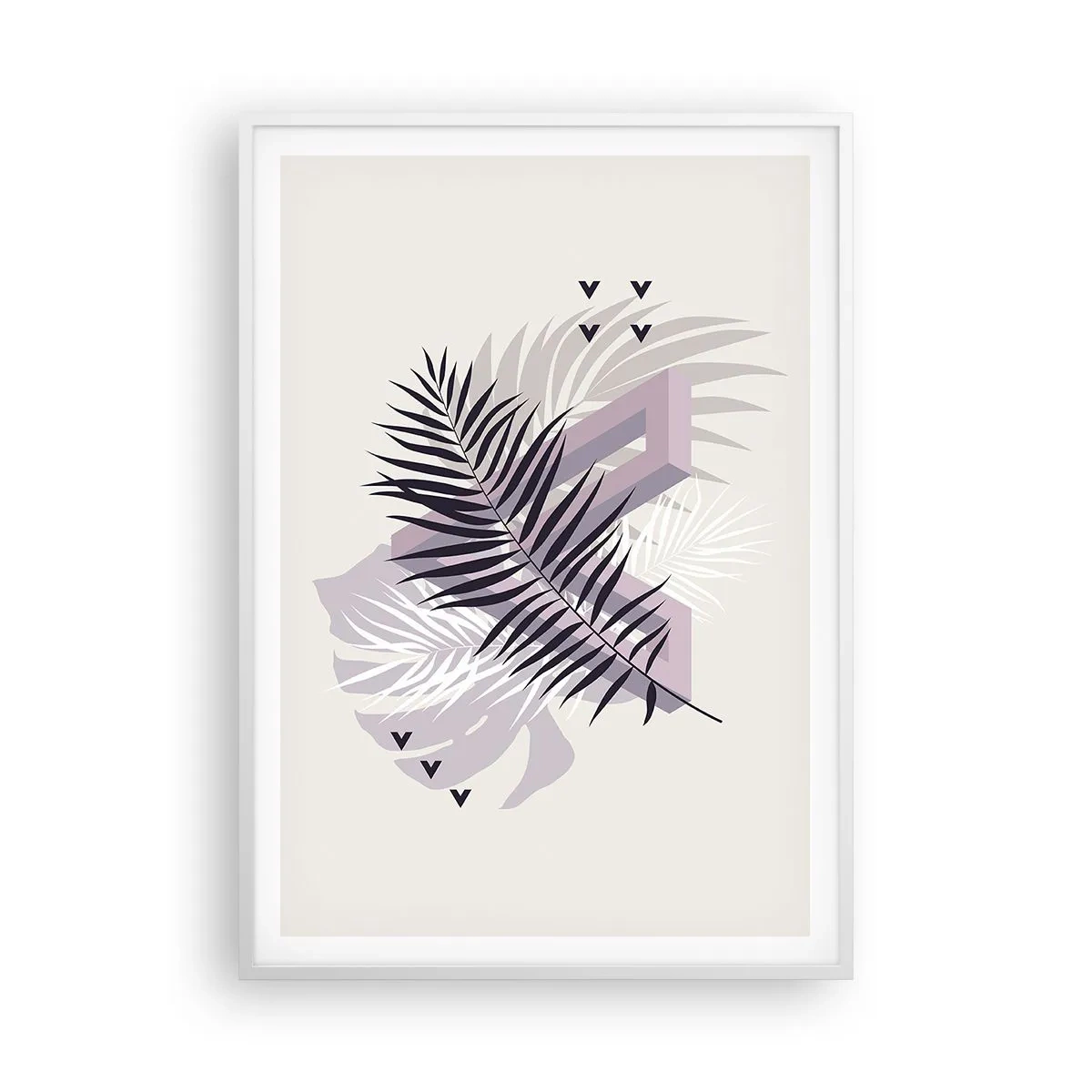 Poster în ramă albă - Umbra unei umbre - 70x100 cm